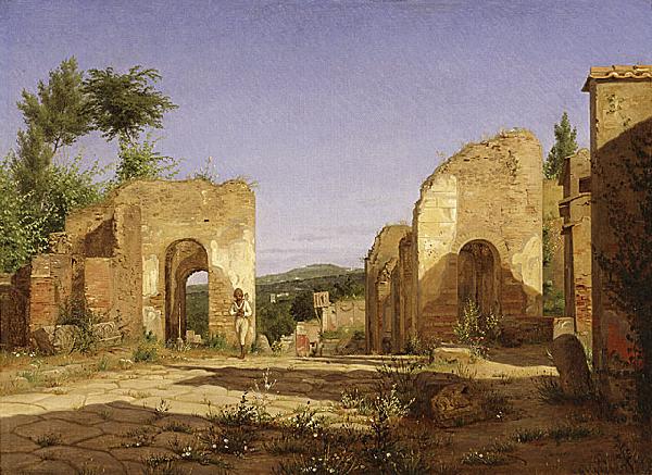 Christen Kobke Gateway in the Via Sepulcralis in Pompeii. oil painting picture